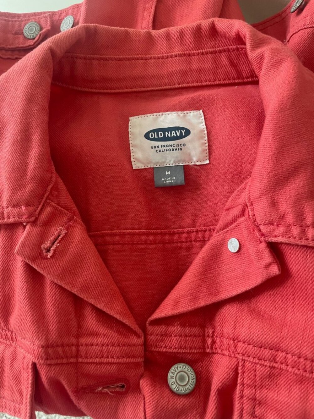 Red jeans jacket by Old Navy